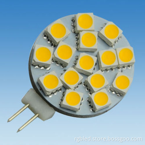 G4 15pcs 5050SMD LED Bulb with 2.0W Power and Voltage 10 to 30V DC, 210lm